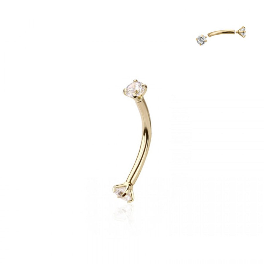 INTERNALLY THREADED EYEBROW/ CURVED BARBELL