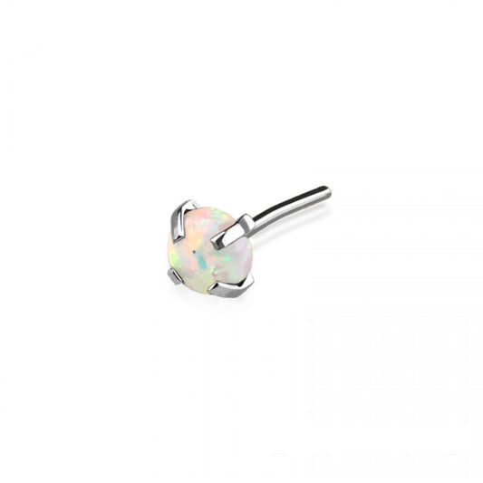 OPAL PRONG SET TOP 316L SURGICAL STEEL LABRET/MONROE SS TOP PART(TOP PART ONLY)