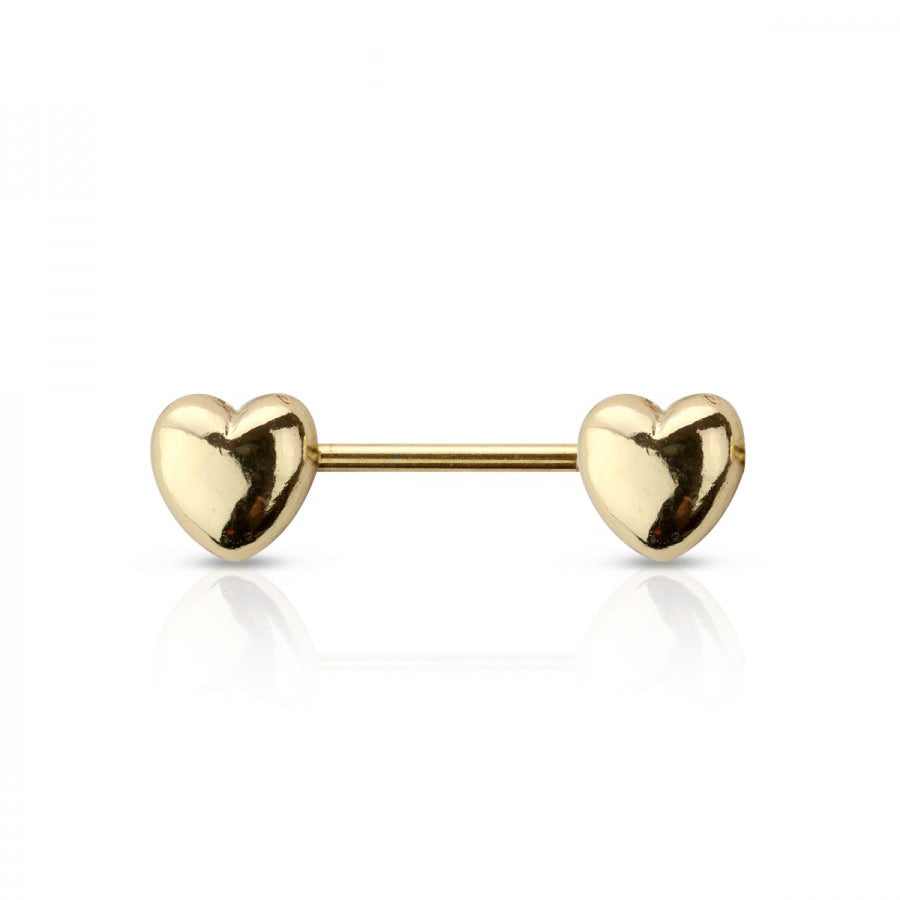 HEART 316L SURGICAL STEEL NIPPLE BAR (APIECE).