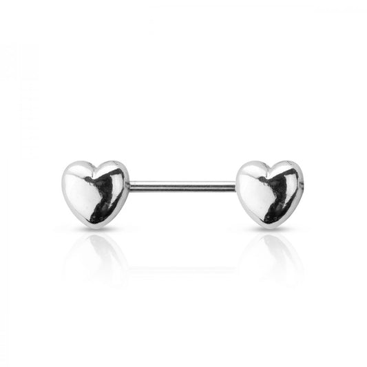 HEART 316L SURGICAL STEEL NIPPLE BAR(APIECE)