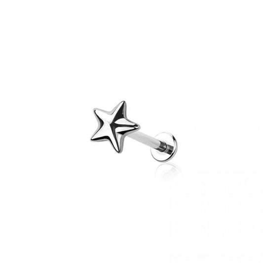 STAR PUSH IN TOP 316L SURGICAL STEEL LABRET SET