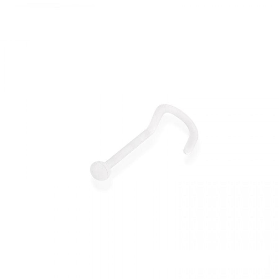 (4PCS) BIO-FLEX NOSE FISH HOOK WITH ACRYLIC BALL